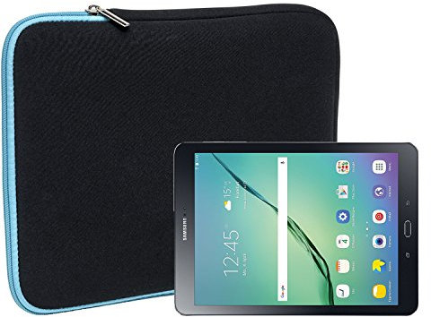Slabo Funda Universal Compatible con Samsung Galaxy Tab S2 8 Funda Protectora de Neopreno - Turquesa/Negro