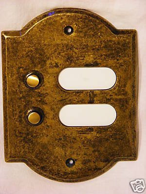 Pulsante Campanello Pulsantiera Due Nomi da Esterno Campanelli Pulsanti OTTONE MASSICCIO