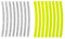 M-Wave Reflickers Bow Reflexaufkleber, 3M Scotchlite Reflexmaterial, zur Sicherungs-Markierung von Kinderwagen, Fahrrädern, für Fahrrad Felgen
