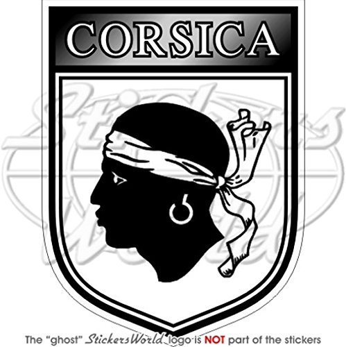 Korsika Korsika Shield Frankreich Corse 100 mm (10,2 cm) Vinyl Bumper Aufkleber, Aufkleber