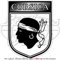 Korsika Korsika Shield Frankreich Corse 100 mm (10,2 cm) Vinyl Bumper Aufkleber, Aufkleber