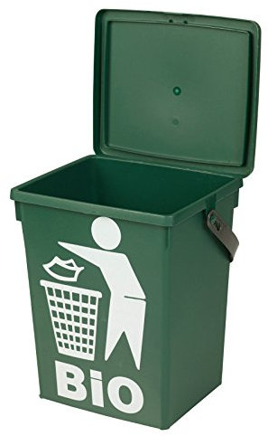 EG Homewares 5 Litre Small Table Top Food Recycling Bin Kitchen Worktop Waste Rubbish Peel