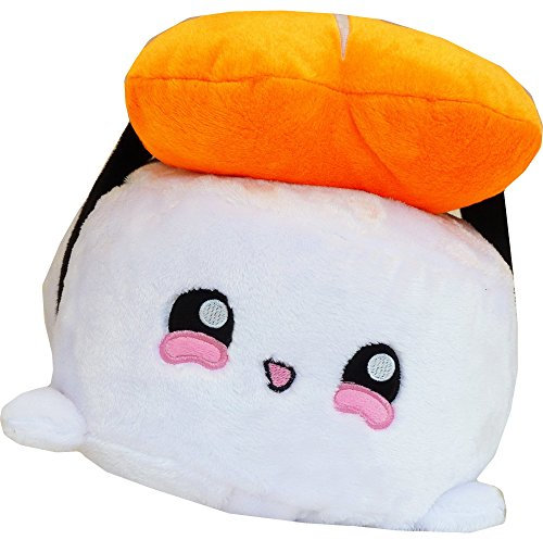 moodrush® XL Shrimp Sushi Kissen Japan Japanisches Essen Plüschtier Kuscheltier Emoticon | Flauschig | Fast Food Garnele Sushireis | waschbar | ca. 25x25x34 cm