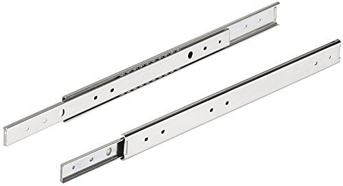 Gedotec Schubkastenauszug Accuride 2026 Kugelführung 500 mm Schubladen-Schienen Teilauszug seitliche Montage | Führungsschiene Tragkraft 40 kg | Stahl verzinkt | 1 Paar - Auszüge für Holz-Schubkästen