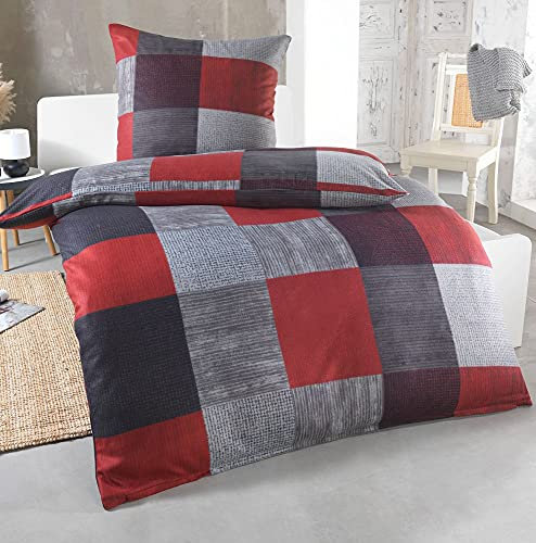 DreamHome Warme Winter Mikrofaser Termo Fleece Bettwäsche 135x200 155x220 200x200 für die Kaltejahreszeit Modern, Größe:200 x 200 cm, Design - Motiv:Design 2