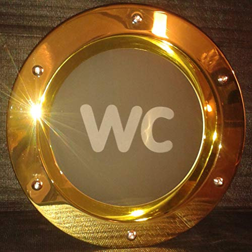 Ojo de buey para ventana, color dorado, 350 mm, borde mate