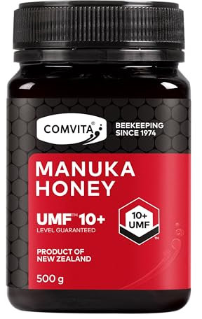 Comvita Mānuka Honey (Certified UMF™ 10+, MGO 263+) - Premium New Zealand Honey, Pure & Unpasteurised, Natural Antibacterial Goodness, Rich in DHA and Plant Phenols - 500 g (Pack of 1)