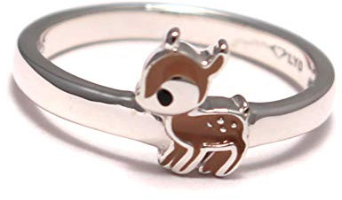 loveyourdiamonds Kinderring mit kleinem Rehkitz aus 925 Sterling Silber