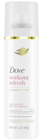 Dove Advanced Dry Shampoo Workout Refresh & Revive Post Workout Hair Without Water Lasting Fragrance for 2 Days 5 oz