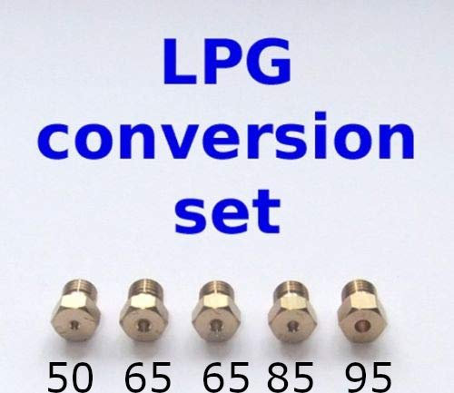 Tezla Lot de 5 injecteurs de GPL pour conversion gaz naturel en GPL, Tailles : 50, 65, 65, 85, 95