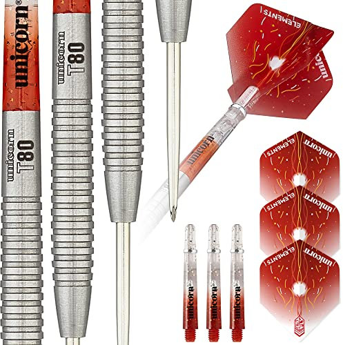 Unicorn Core XL Striker Dartpfeile mit Stahlspitze, rot, 21 g