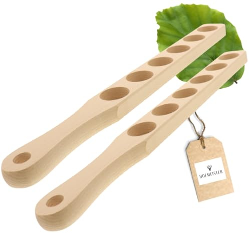 2x HOFMEISTER® Schnapsbrett aus Holz, 50 cm, Schnaps ohne kleckern transportieren, Schnaps Gläser für Kurze stilecht servieren, mit Aufhängung, für 2 cl & 4 cl Gläser
