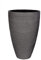 BigDean XXL Pflanzkübel in Granitstein-Optik - Rillentopf rund - 60x40cm - Outdoor Blumenkübel groß - 47 Liter - Übertopf anthrazit für Innen & Außen