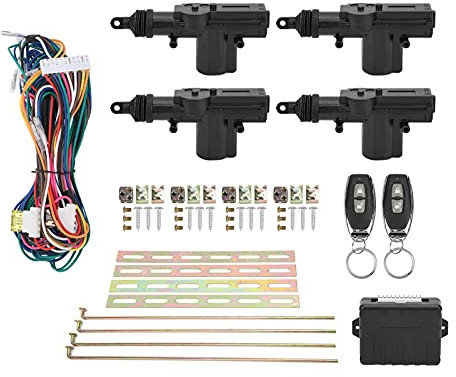 Kit Chiusura Centralizzata a Distanza per Auto, Telecomando Universale per Auto di Apertura Senza Chiave per Porte di Chiusura Centralizzata 12V con Indicatore LED con 2