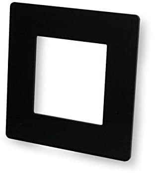 Single Light Switch Surround Acrylic Finger Plate Panel Socket (Black Gloss)