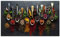 ARTLAND Spritzschutz Küchenrückwand Küche Herd Glas mit Motiv 100x60 cm Essen, Trinken & Genuss Lebensmittel Fotografie Bunt Kräuter Gewürze Schiefer U1UJ