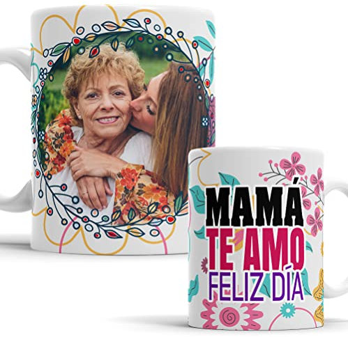 OyC Original y Creativo Taza para Mamá Personalizada con Foto - Taza con foto para el dia de la madre - Regalo del día de las madres - Taza Día de la Madre (MODELO F)