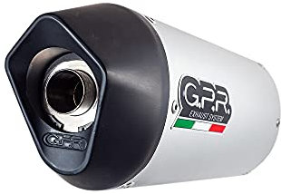 Schalldämpfer GPR Suzuki Freewind Xf 650 1997/03 Auspufftopf, zugelassen mit Rohrverspannung, Furore Aluminium, silberfarben
