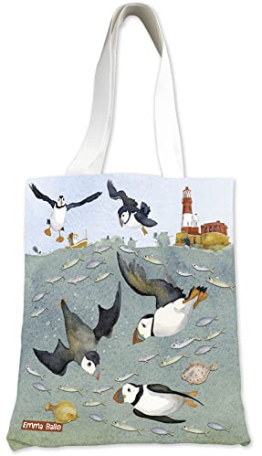 Emma Ball Tote Bag - Diving Puffins