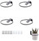 CURTEK 4 Pack Flower Plant Holder 4 Inch Ring Flower Pot Holder Wall Mounted Plant Hangers Collapsible Bracket for Indoor and Outdoor