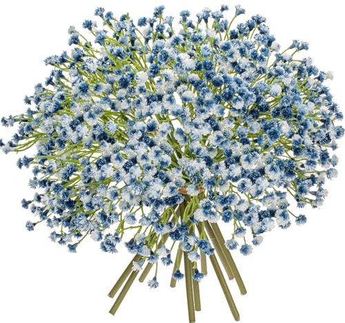10 Stück Schleierkraut Künstliche Blumen Gypsophila Kunstblumen Wie Echt Kunstzweig Blumensträuße für Hochzeit Party Home Décor