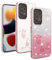 XINYEXIN Coque Paillettes pour Samsung Galaxy A33 5G, Étui Bling Pailleté pour Femmes et Filles, Housse de Téléphone Brillante Ultra-Fin Transparent Antichoc - Or Rose