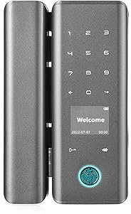 TUYA WiFi Remote Unlock Smart Lock Porta in Vetro Impronta Digitale Ingresso Senza Chiave Scorrevole con Scheda (Color : Type D)
