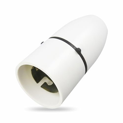 Ceiling Lamp Holder Bayonet Cap Ceiling Lamp T2 Terminal Light Pendant Un-Switched Socket White Fitting Holder High Temperature Resistance Ideal For Bathroom Bedroom Kitchen (B22, 1)