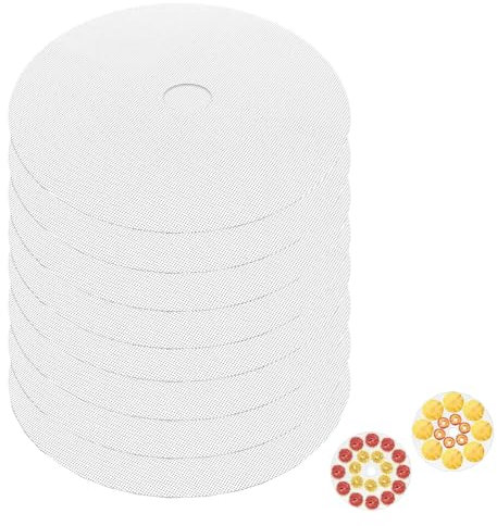 8 Pièces Feuilles Déshydrateur Silicone, Déshydrateur Ronde Fruits Tapis, Tapis Déshydratant Antiadhésif pour Fruits, Feuille Maille de Tapis de Vapeur, Vapeur Fruits Alimentaires Réutilisables Tapis