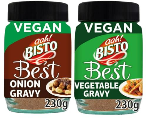 Gravy Granules Bundle With Best Vegetable Granules 230g & Bisto Best Onion Gravy 230g (2 Pack)