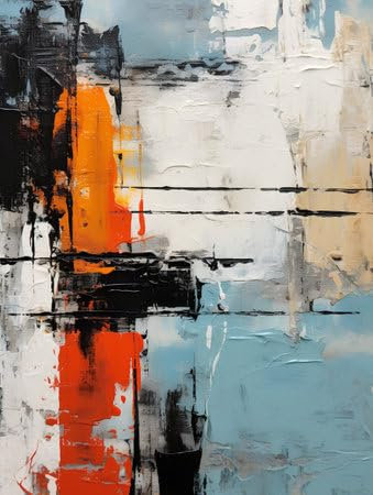 adrium Acryl-Bild 70 x 90 cm: Abstrakter Grunge-Hintergrund. Mit verschiedenen Farbmustern: Gelb (Beige); Blau; rot orange (212415983)