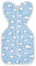 Love To Dream Swaddle Up, Newborn 2.2-3.8 kg, Dusty Blue Daydream, Snug Fit, Supports Healthy Sleep, 1.0 Tog, Ideal for 20-24°C Temperature, Machine Washable Cotton & Double Zip for Easy Nappy Changes