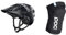 POC Tectal, Unisex Erwachsene Fahrrad Helm,schwarz (Uranium Black), M-L (55-58 cm) & Joint VPD Air Knee - Leichter und Flacher Knieschoner