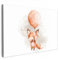 MuchoWow© Bild auf Leinwand 120x80 cm Schlafzimmer Bilder Kinderzimmer Wand Deko Modern Wanddeko Bilderwand Geschenk für Kinder Fuchs - Luftballon - Aquarell - Kinder - Mädchen