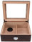 Holz-Zigarrenhumidore, Transparente Oberseite mit Hygrometer für 50 Zigarren, Desktop-Zigarrenbox, Perfekt für Freund und Vater, Acryl-Vitrine