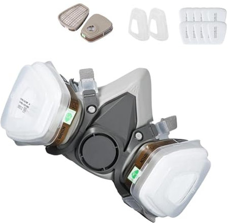 Respirador de media cara - Protección respiratoria profesional, filtro de polvo del respirador | Cubierta facial de mascarilla antipolvo para respirador, cubierta facial de medio respirador, cubierta