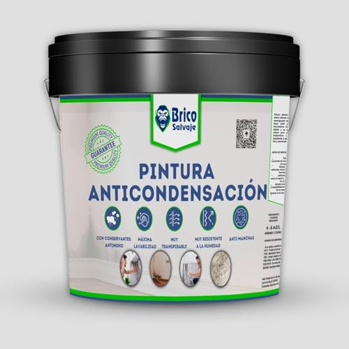 BRICOSALVAJE Pintura Anticondensación y Antihumedad para Interior-Exterior | Aislante Termico | Conservantes Antimoho (FIRMAMENT, 4 Litros)