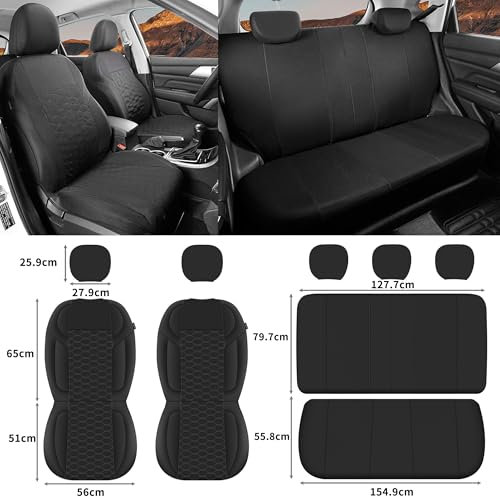 Chifeng Autositzbezug Komplettset,Polyester, für Dacia Duster Jogger Logan Logan Stepway Sandero Sandero Stepway, Vordersitzbezüge und Rücksitze, Autozubehör, Innendekoration,Autositze Bezug Set
