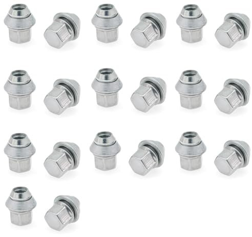 ZHjLut Bulloni Ruota Compatibile con Ford per Focus 1998-2018 Bullone Lug Stud Pneumatico Dado Cerchio in Acciaio Legato M12x1,5