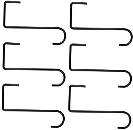 IMIKEYA 6stücke Blumenampelhalterungen Robuste Balkongeländer-haken Für Blumentöpfe Und Gartenpflanzen Schwarz Für Wandblumen Laternen Und Deko