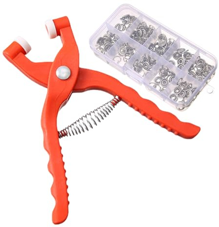 100 Stück Druckknopf Set mit Zange, Jersey Druckknöpfe Metall Knöpfe Ohne Nähen für Kleidung Basteln Kinderbekleidung Taschen, Fünf Klaue Schnalle Installation Werkzeug, 9mm