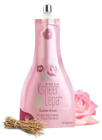 Gula.b Khus Face Pack – Ksheer Lepa Face Mask with Rose Petal Powder & Clay | Natural Face Pack for Open Pores, Pimples, Acne & Skin Tightening – 40g