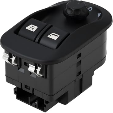 YINETTECH Interruptor de Botones para Elevalunas de 7 Pines 6554WA (6554.WA) Compatible con Peugeot 206 CC (2000-2008)