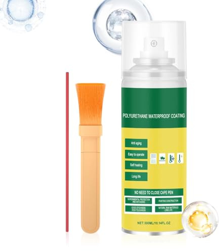 Spray d'étanchéité imperméable | 300 ml invisible anti-fuite | Spray d'étanchéité transparent et imperméable - Pour bois, métal, céramique, fenêtre, mur, plafond, carrelage, salle de douche, salle de