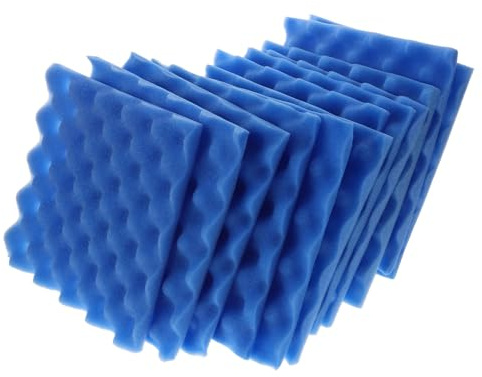 LALADEFIEE 12 Stück Schalldämpfende Akustikpaneele 25X25X2cm Selbstklebende Schallabsorber aus Akustikschaumstoff Schalldämmmatten für Schlafzimmer Musikzimmer und Ktv