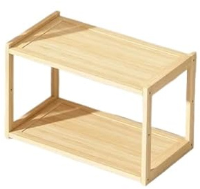 Générique Étagère en Bois Compatible avec Bureau, étagère de Chambre à Coucher, Plusieurs Niveaux for cosmétiques, parfums et Livres, Support Rangement for Plantes Vertes sur Balcon(3 Layers)