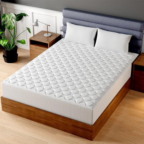 Matratze Pad Cover – Spannbettlaken – Gesteppt – Queen (152,4 x 203,2 cm) – erstreckt sich 40,6 cm Tief.