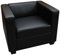 Mendler Sessel Loungesessel Lille - Leder, schwarz
