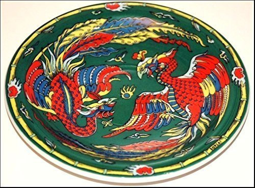 PHOENIX BOPLA! Porzellan Unterteller Ø16cm Asia Serie. Auch Brotteller, Miniteller für alles Kleine und Feine. (16cm, Grundfarbe grün)