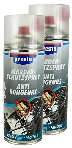 Presto 2X MARDERSCHUTZ-Spray MARDER Schutz Spray Kabel LEITUNGEN 400 ml 803857